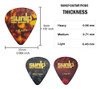 Púas De Guitarra Premium 24 Piezas Paquete De Variedad De De 3