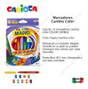 Kit 20 Marcadores Carioca Magicos Borrables Cambia Color 2