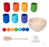 Bolas Em Copos Montessori Brinquedo Educação Precoce 0