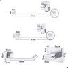 Kit Inox Banheiro Super Luxo Quadritt Cromado 5