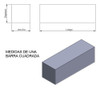 Barra De Grilon , Poliamida 6 , Pa6 #30 X 30 X 1000 Mm Me 1