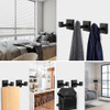 3 Ganchos Para Baño Montaje De Pared (negro) 4