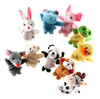 Boneca Animal Colorida De Mão Macios De Pelúcia De 4