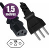Cabo De Força Novo Para Fonte Atx 600w 3x0,75mm Inmetro 1.5m 1