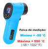 Termometro Culinario Digital Infravermelho Laser Azul 550°c 4