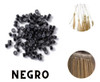 500 Microrings Siliconados Negro  Extension Cortinas Lefemme 1