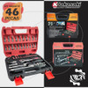 Kit Soquete Aço Crv 1/4 Catraca 46 Pçs Chave Allen C/ Male 3