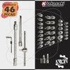 Kit Soquete Aço Crv 1/4 Catraca 46 Pçs Chave Allen C/ Male 6