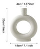 Florero Minimalista Circular Dokemz De Ceramica Blanco 23cm 1