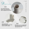 Florero Minimalista Circular Dokemz De Ceramica Blanco 23cm 2