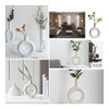 Florero Minimalista Circular Dokemz De Ceramica Blanco 23cm 3