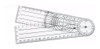 Goniômetro Gde P/ortopedia 20cm Acrilico + Goniometro De Ded 0