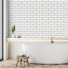 Adesivo Vinílico Impermeavel Hd Tijolo Rustico Branco 5