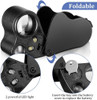 Lupas Ojo Joyero 30x 60x 90x Luz Led Uv Negro 2 Piezas 2