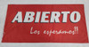 Bandera Cartel Abierto Rojo 75 X 150cm De Tela 1
