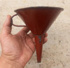 Antiguo Embudo Enlozado Marron De 14,8cm Diam X 17,5cm Alto 0
