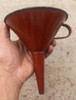 Antiguo Embudo Enlozado Marron De 14,8cm Diam X 17,5cm Alto 3