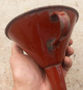 Antiguo Embudo Enlozado Marron De 14,8cm Diam X 17,5cm Alto 4