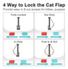 Puerta Seguridad P/ Mascotas Gatos 4 Vias Bloqueo Exterior 3