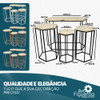 Conjunto  Mesas Sextavadas Para Decoração Com Madeira Pinus 3