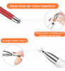 Kit 3 Canetas Pratas Touchscreen Ponta Fina 2em1 Ios Tablet 4