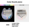 Piano De Pulgar Beveetio Clear Kalimba Con Funda Protectora 1