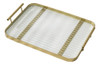 Bandeja De Servir Com Alças, Estilo Quadrado Dourado 3