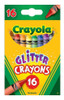 Caja Crayones Crayolas 16 Colores Surtidos Con Glitter Febo 0