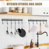 Soporte De Utensilios Cocina Negro Adhesivo, 2 Paquetes 1