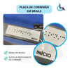 Kit 10 Placas Braile Autoadesiva 10x3cm Corrimão 7andar 2