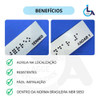 Kit 10 Placas Braile Autoadesiva 10x3cm Corrimão 7andar 4
