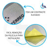 Kit 10 Placas Braile Autoadesiva 10x3cm Corrimão 7andar 5
