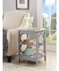 Convenience Concepts Mesa Auxiliar Omega Con Estantes, Gris 2