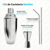 Coctelera Set Completo Barman Bebidas Acero Inoxidable 1