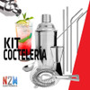 Coctelera Set Completo Barman Bebidas Acero Inoxidable 5