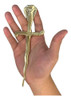 Espada Serpente Dourada Proteção 18 Cm Em Metal 2