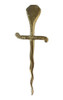 Espada Serpente Dourada Proteção 18 Cm Em Metal 3