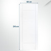 Folha De Porta Maciça 210x82cm Eucalipto Pm95 Clean Bawt 1