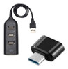4 Portas Usb Para Celular Tipo C Hub + Otg + Cabo Impressora 4