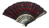 Abanico Negro Estilo Español De Saten Lentejuelas Colores$um 0