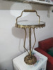 Mesa Auxiliar De Bronce Trabajado Y Espejo . 0