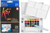Aquarelas Pintura Pastilha Sakura Koi Water 24 Cores Xncw24 1