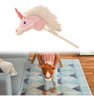Novo Cavalo De Pelúcia De Brinquedo Com Vara De Madeira, 5 Novo Cavalo De Pelúcia De Brinquedo Com Vara De Madeira, 5