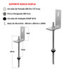 Kit Estrutura Linha C 1,20m P/ 1 Placa Solar Viga Madeira 3