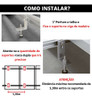 Kit Estrutura Linha C 1,20m P/ 1 Placa Solar Viga Madeira 7