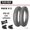 Combo Moto 350-10 X 2 C/cámara Nayasa Ey061 0