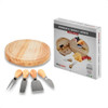Kit 4 Facas Para Queijo Conjunto Bambu: Suporte E Tábua 7