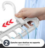2 Unidades Suporte Organizador Para Cabides Versatil Branco 3