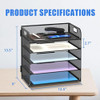 Supeasy Organizador De Papel De 5 Bandejas Con 5