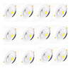 Kit 12 Led Cob Spot Light 7w 6500k Branco Frio Lead 0